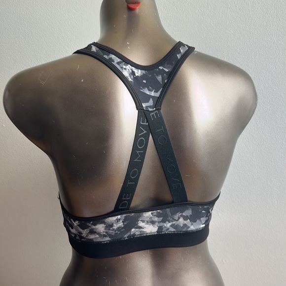 Grey Patterned Sports Bra Move Basic Medium - Picture 3 of 6
